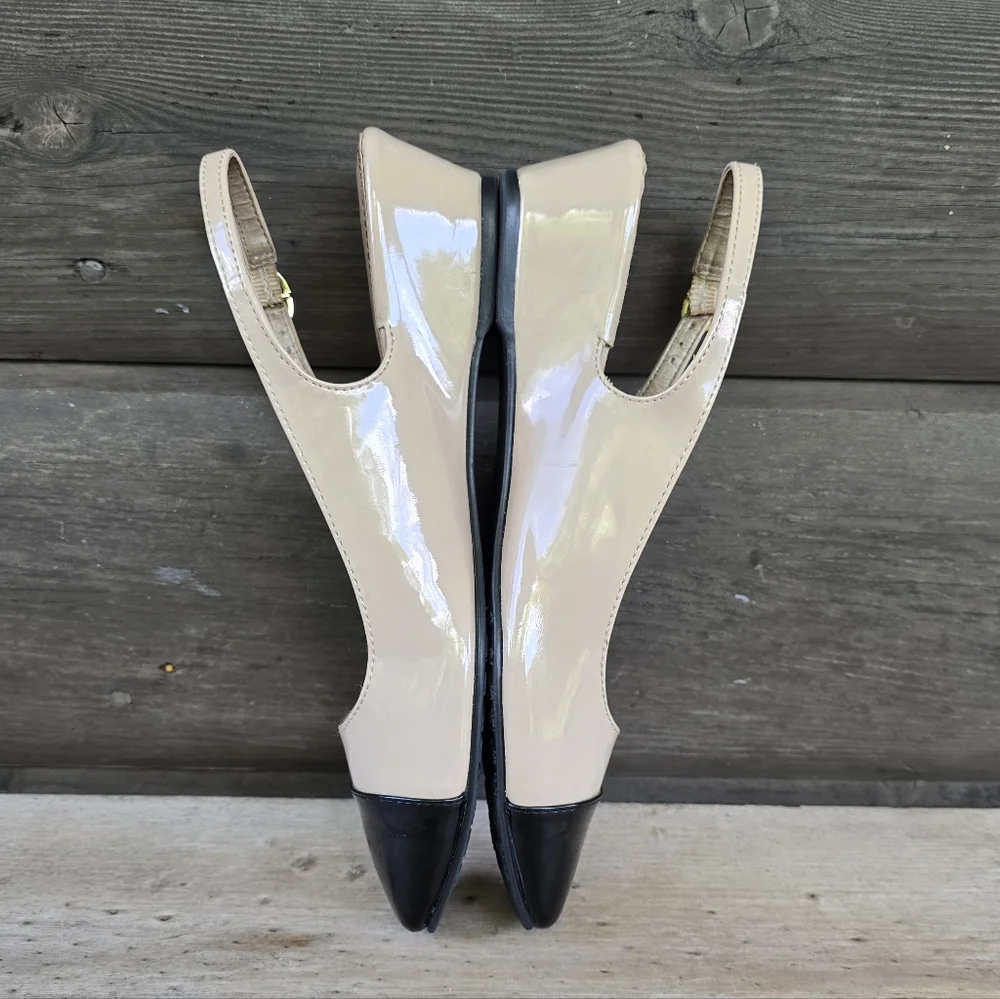 Soft Style Shirly Parisian Chic Two-Tone Sqaure Toe Comfort Wedge 10M